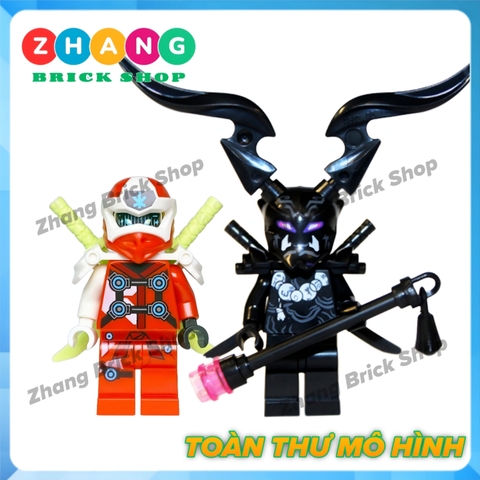 Đồ chơi xếp hình Ninjago Skull Jay Lloyd Fangtom Nya Kai Oni Mr E Kruncha Nuckal Skulkin Frakjaw 11414