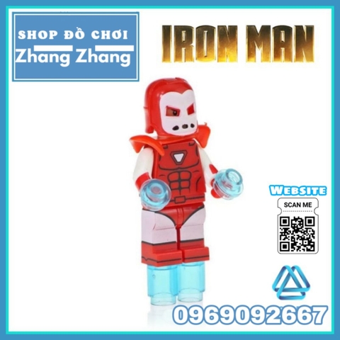Xếp hình Người sắt Iron Man Silver Centurion 1980 Lego Minifigures Xinh Kopf KF1146