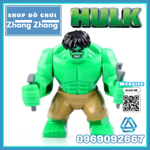 Xếp hình người khổng lồ xanh Hulk siêu anh hùng Marvel Lego Minifigures Xinh XH162