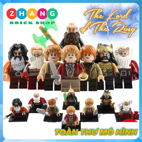 Xếp hình The Lord of the Rings Dwalin - Bifur - Bain - Balin - Thorin - Bilbo Baggins Lego Minifigures POGO PG8150