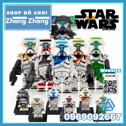 Xếp hình Star Wars Gregor - Niner - Boss - Fixer - Scorch - Sev Lego Minifigures Koruit KT1049