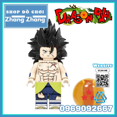 Xếp hình Broly Torankusu Gogeta Goku tuyển tập 7 viên ngọc rồng Dragon Ball Lego Minifigures Kopf KF6098