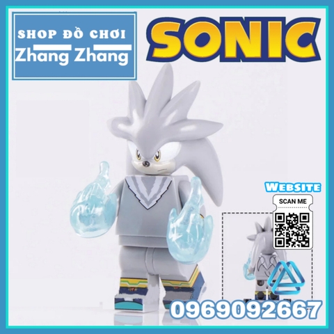 Xếp hình Amy Rose - Shadow - Metal Sonic - Knuckles - Tails - Silver Lego Minifigures WM6086