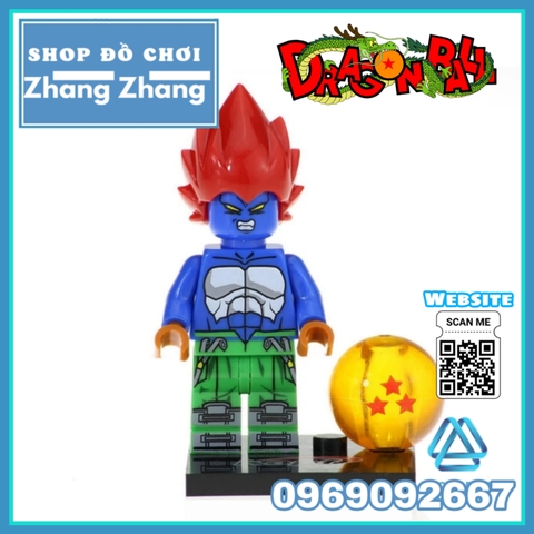 Xếp hình 7 viên ngọc rồng Dragon Ball Zamasu Android 13 Dyspo Kaio Shin Bills Majin Boo Lego Minifigures Kopf KF6036