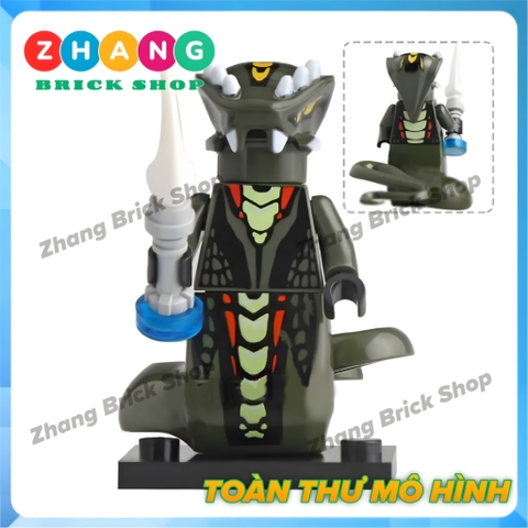 Xếp hình Ninjago Tộc rắn Chop rai Skales Acidicus Pythor Skalidor Bytar Rattla Fangdam Lego Minifigures Lele A025 032
