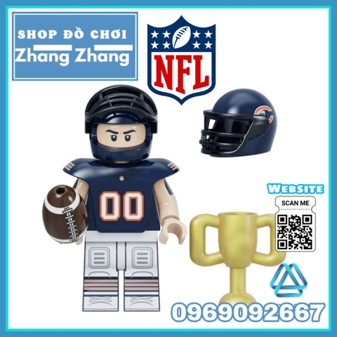 Đồ chơi xếp hình Cầu thủ bóng bầu dục Mỹ Batch of NFL Minifigures Kopf KF6139