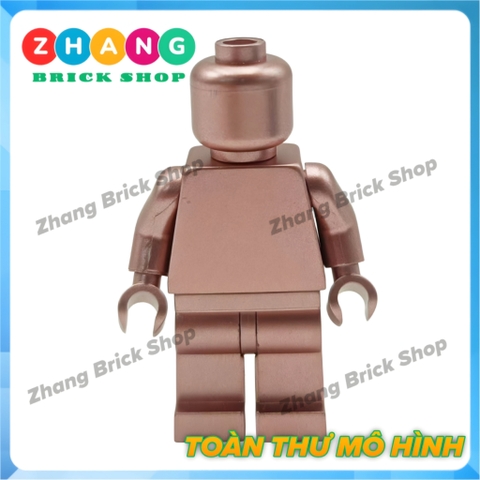 Đồ chơi xếp hình người trơn sơn đẹp Metallic Monochrome Minifigures Kopf KF2116-KF2121