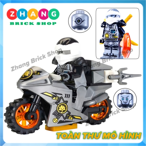 Xếp hình Ninjago nhân vật Zane - Kai - Jay - Cole Nya - Lloyd tặng kèm xe moto Lego Minifigures LeLe 31050