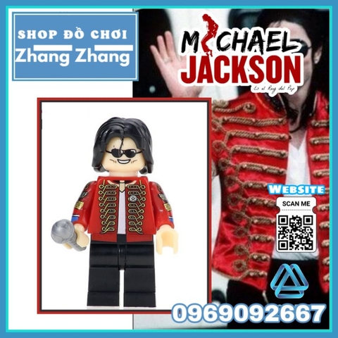 Đồ chơi xếp hình ông hoàng nhạc rock Michael Jackson ngôi sao ca nhạc Minifigures Kopf KF265