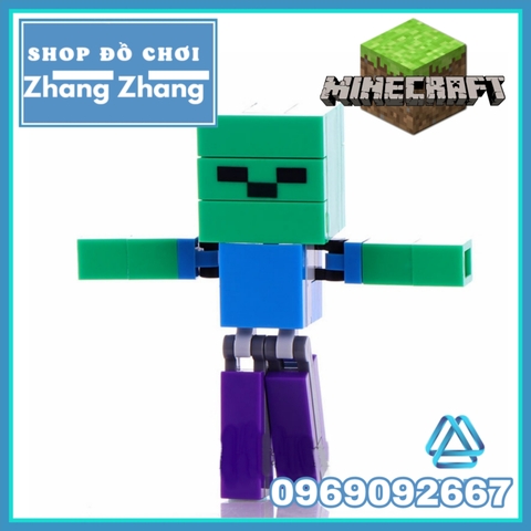 Xếp hình MineCraft Redstone Golem - Creeper - Zombie - Wither Skeleton - Blaze - Wither Lego Minifigures Xinh X0294