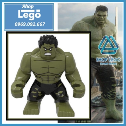 Xếp hình Hulk siêu anh hùng Marvel trong Avengers Endgame cỡ Bigfigures Lego Minifigures Pogo PG8263 PG879