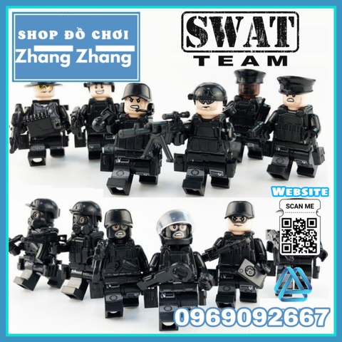 Xếp hình tiểu đội đặc nhiệm cảnh sát 113 phản ứng nhanh Lego Minifigures Swat 1820