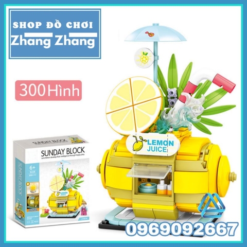 Đồ chơi xếp hình Tiệm trà chanh Lemon Juice gồm 300 hình Mô hình Minifigures Shenyang SY5216