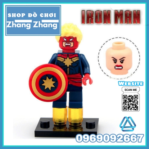 Xếp hình Iron Man Captain Marvel Space Captain America MK39 MK47 Scuba Ironman Lego Minifigures Decool 0244 0249