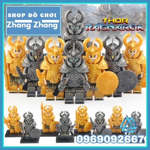 Xếp hình Thor Ragnarok Asgardian Berserker Hela vs Warrior Lego Minifigures Koruit KT1044