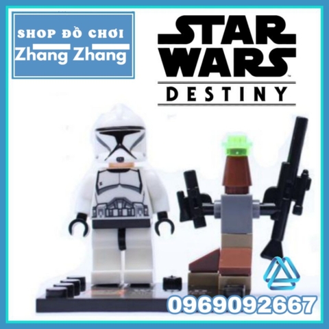 Xếp hình Star Wars Yoda - Clone Trooper - Captain Rex - Jek-14 - Obi Wan - Han Solo Lego Minifigures SY195