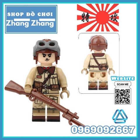 Đồ chơi xếp hình Lính phát xít Nhật thế chiến II Minifigures JJ001 005