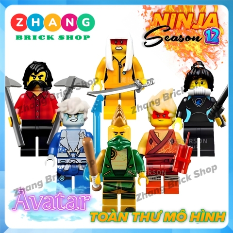 Đồ chơi xếp hình Ninjago Arcade Avatar Lloyd Nya Cole Jay Kai trang trí bánh sinh nhật Minifigures