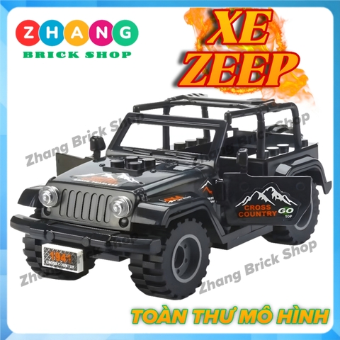 [52 hình] Xếp hình xe Zeep Quân sự SUV SWAT dùng cho lực lượng phản ứng nhanh Lego Minifigures Tbstoys Tbs J772