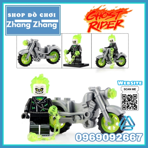 Xếp hình Ghost Rider Red Hood Danny Ketch The Caretaker Robbie Reyes Alejandra Jones Lego Minifigures Kopf KF6120