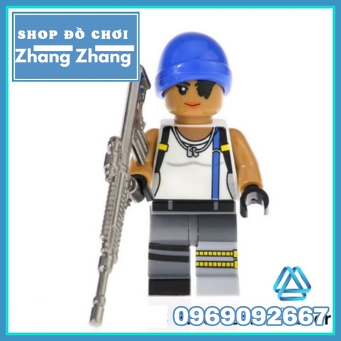 Xếp hình Fortnite Teknique - Brite Gunner - Raven - Special Soldier - Tracker - Explorer Lego Minifigures Kopf KF6050