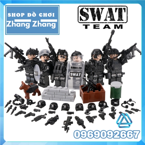 Lego xếp hình cảnh sát police lực lượng đặc nhiệm S.W.A.T Swat Lego MinifiguresTbs Toys Tbs 11-16 Tbs 0211