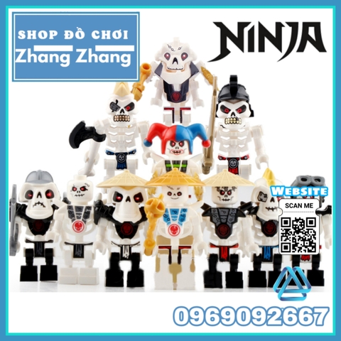Xếp hình Ninjago tộc xương Chopov - Kruncha - Nuckal - Frakjaw - Whyplash - Krazi Lego Minifigures Lele A041 048