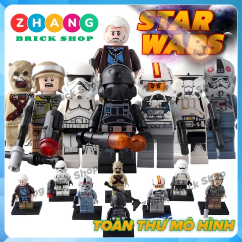 Xếp hình Star Wars Rebel - Imperial - Lor San Tekka - Stormtrooper - Tusken - AT-AT Lego Minifigures Lele C001 008