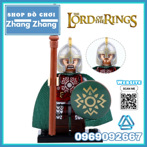 Xếp hình The Hobbit Theoden - Eomer - Rohan - Wormtongue - Boromir - Aragorn - Bowman Lego Minifigures Pogo PG8031