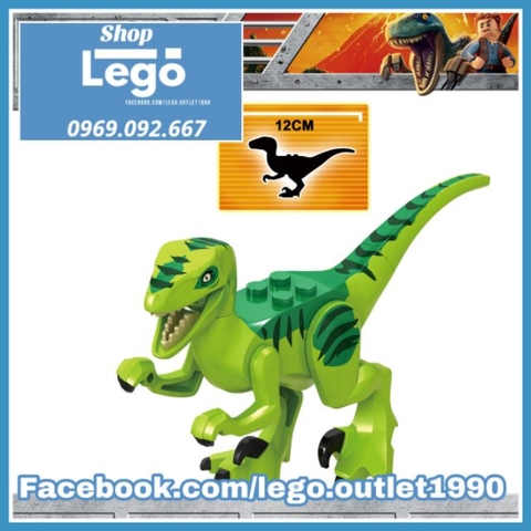Xếp hình Công viên khủng long Velociraptor - Jurassic World BLOCKS DINO JURASSIC CENTURY Lego Minifigures Lele L028