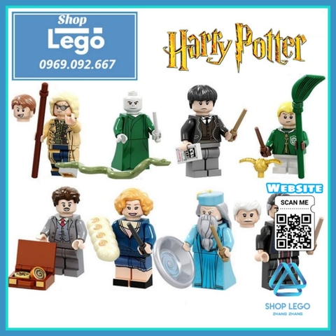 Xếp hình Harry Potter gồm Jacob Kowalski - Queenie Goldstein - Albus Dumbledore - Percival Lego Minifigures POGO PG8173