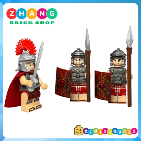 Xếp hình lính bộ binh Roman Rome La mã Gladiators Khiên và giáo Lego Minifigures xinh xh648 x0164