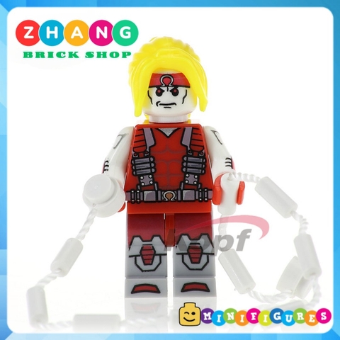 Xếp hình Forge - Domino - Omega Red - Sunfire - Radioactive Man- Pyro- Ripclaw- Union Jack Lego Minifigures POGO PG8082
