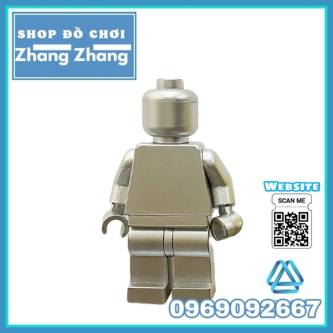 Đồ chơi xếp hình người trơn sơn đẹp Metallic Monochrome Minifigures Kopf KF2116-KF2121
