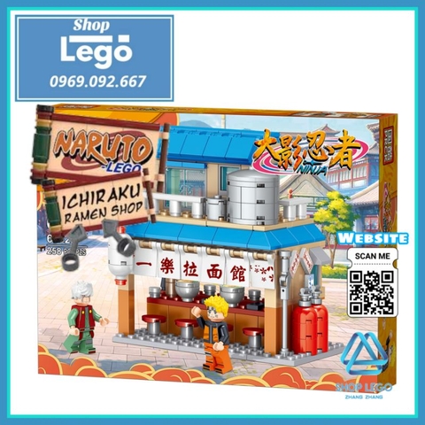Xếp hình 256 hình tiệm mì Ichiraku trong phim Naruto Lego Minifigures PRCK 69625