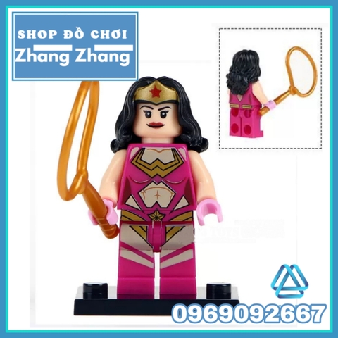 Xếp hình Wonder Woman - Joker - Haley Quinn - Thanos - Captain America Lego Minifigures WM6014
