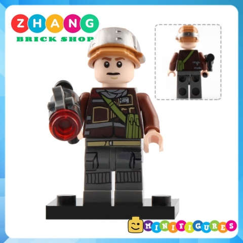 Xếp hình Star Wars Stormtrooper - Rebel Pilot - Flametrooper- Rebel Trooper Lego Minifigures Lele C041 048