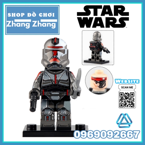 Xếp hình Star Wars Wrecker  Crosshair Hunter Tech Rex Commander Cody Jesse Ahsoka's Troopers Lego Minifigures WM6095