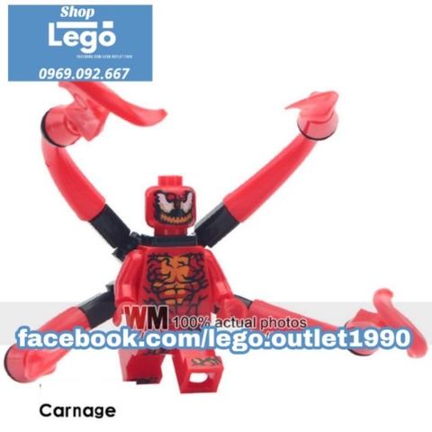 Xếp hình Lego Carnage xúc tua đỏ dài