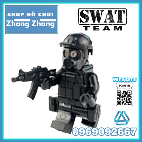 Xếp hình tiểu đội đặc nhiệm cảnh sát 113 phản ứng nhanh Lego Minifigures Swat 1820
