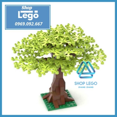 [104 hình] Xếp hình cây phong cảnh vàng lá chanh trong thành phố Moc Lego