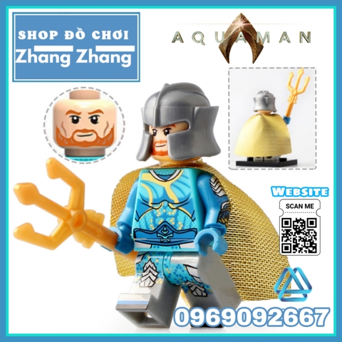 Xếp hình Aquaman Đế Vương Atlantics - Mera - Black Manta - Vulko - Atlanna - Nereus - Orm Lego Minifigures Xinh X0237