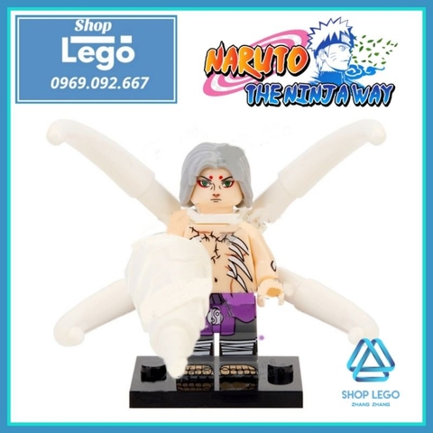 Xếp hình Naruto Neji - Might Guy - Uchiha Sasuke - Kimimaro - Kabuto - Rock Lee - Zetsu Lego Minifigures Kopf KF6126