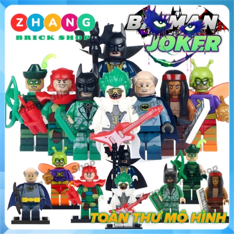 Xếp hình Batman Green Arrow Joker Apache Crazy Quilt Killer Moth Gotham Lego Minifigures POGO PG8110