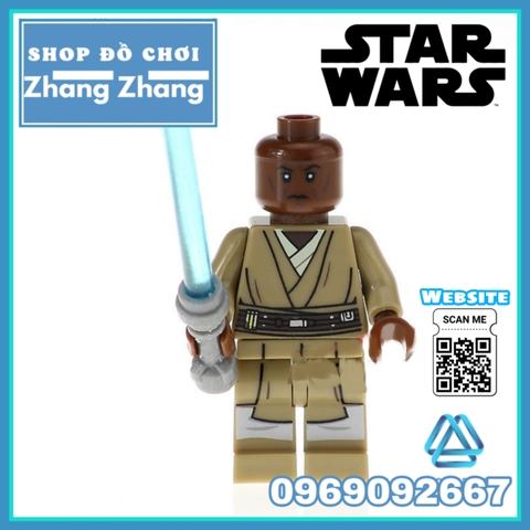 Xếp hình Star Wars Mace Windu Luminara Darth Malgus  Naboo Guard Jango Fett Trooper Lego Minifigures Pogo PG8095