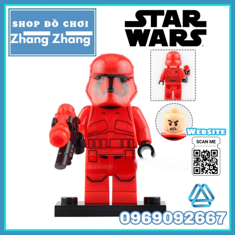 Xếp hình Star Wars Mandalorian and Rise of Skywalker Dameron Mando Sith Trooper Cara Dune Raider Lego Minifigures G0001