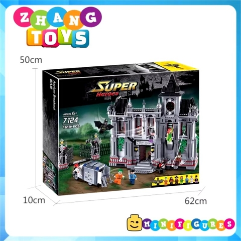 Mô hình lắp ráp bệnh viện Arkham nhốt Joker - The Arkham Asylum Decool 7124 Zhang Brick Shop