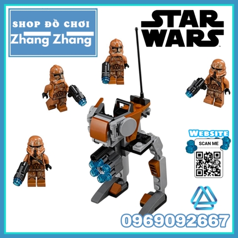 [119 hình] Xếp hình Star Wars 4 lính Geonosis Troopers battle đại chiến Lego Minifigures K-004