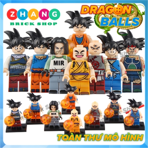 Xếp hình Dragon Ball Goku - Android 17 - Tien Shinhan - Krillin - Bardock Lego Minifigures Koruit KT1009