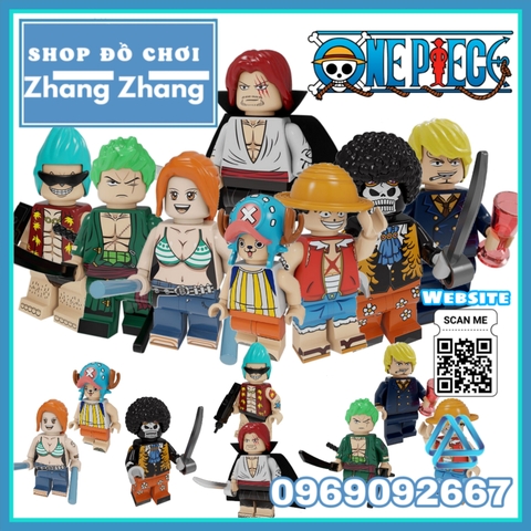 Xếp hình One Piece Luffy
- Zoro - Nami - Chopper - Shanks - Brook
- Franky - Sanji Lego Minifigures Pogo PG8244